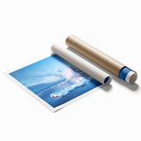 Extra large rolled print featuring a serene Greenland landscape with lush greenery, ideal for classy bathroom wall art.