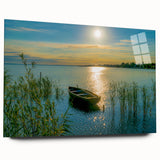 Large abstract wall art of a European scenery in Hungary, printed on acrylic glass, suits bedroom or dining room decor.
