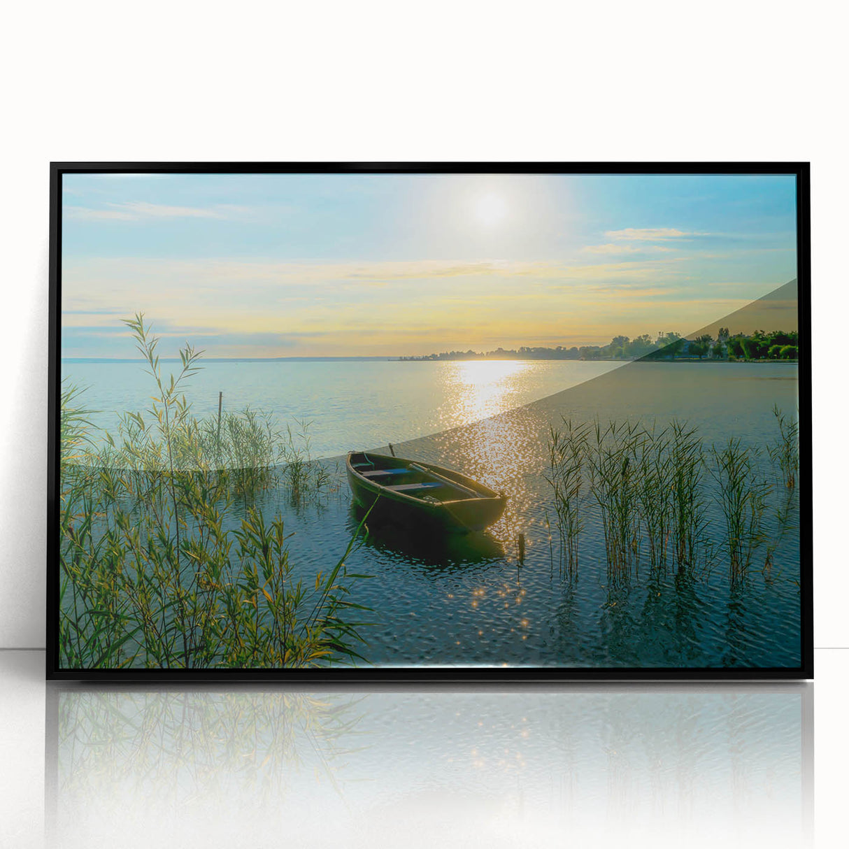 Large abstract wall art featuring a mid-century modernist depiction of a European cityscape in muted earth tones.