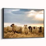 Black and white framed canvas of a vintage European landscape, ideal for bedroom wall art.