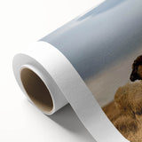 Art deco poster of an Icelandic landscape in pastel hues on rolled canvas, ideal for nursery wall art.