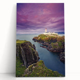 Black and white photograph of a scenic Irish landscape on large stretched canvas, ideal for kitchen wall art.