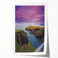 Extra large rolled print depicting a serene Irish landscape, with lush green fields under a cloudy sky.