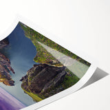 Extra large wall art featuring line art flowers in soft pastel colors on a rolled print, ideal for large living room decor.