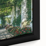 Textured black wall art of Capri, Italy, in vibrant colors on a framed canvas, ideal for living room decor.