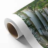 Art deco poster of Capri scenery in pastel shades on rolled canvas, ideal for nursery wall art or dining room decor.