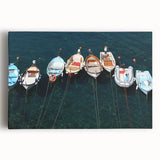 Black and white stretched canvas of Cinque Terre, Italy, ideal for kitchen wall art or bedroom ambiance.