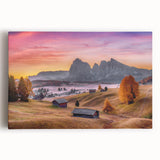 Black and white photograph of the Dolomites on stretched canvas, ideal for kitchen wall art or bedroom decor.