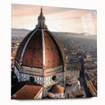 Acrylic print of Florence scenery with muted earth tones, ideal for dining room decor.