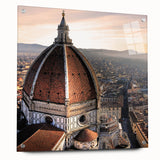 Acrylic print of Florence scenery with muted earth tones, ideal for dining room decor.