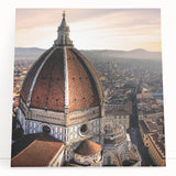 Black and white stretched canvas of Florence scenery, ideal for kitchen wall art.