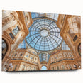 Acrylic print of a Milan scenery with muted earth tones, ideal for dining room decor.