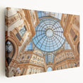Large canvas print of Milan scenery in muted earth tones, suitable for kitchen wall art.