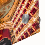 Large abstract wall art depicting a Naples, Italy, cityscape in muted earth tones on acrylic glass.