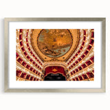 Extra large abstract art print of a textured European scenery in Naples, with muted earth tones on a framed canvas.