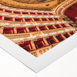 Art deco poster featuring a serene Naples scenery in soft pastel hues on rolled canvas, suitable for dining room wall art.