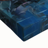 Black and white landscape art painting of Portofino on stretched canvas, ideal for bedroom wall art.