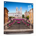 Acrylic print of Rome scenery with muted earth tones, ideal for dining room art.