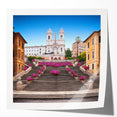 Extra large rolled print of Rome scenery with soft pastel shades, ideal for art wall dining room.
