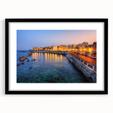 Extra large framed wall art depicting a colorful abstract Sicilian landscape with textured brush strokes.