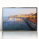 Large art print of a Sicilian landscape in muted earth tones on a framed acrylic, ideal for modern art wall decor.