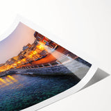 Extra large wall art featuring line art flowers in monochrome, printed on rolled canvas.