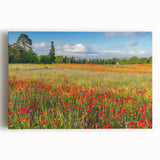 Black and white photograph of Tuscany landscape on stretched canvas, ideal for kitchen wall art.