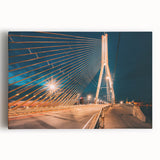 Black and white photo of a European cityscape on large stretched canvas, ideal for kitchen wall art.