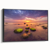 Black and white landscape art painting of a Lithuanian scenery on framed canvas, ideal for bedroom wall decor.