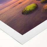 Art deco poster of a European Lithuanian scenery in muted earth tones, printed on rolled canvas.