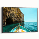 Black and white framed canvas of a vintage Malta landscape, ideal for bedroom wall decor.