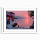 Textured art featuring an abstract depiction of the Mediterranean Sea in muted blue and white tones.