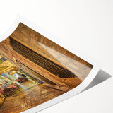 Extra large wall art featuring line art flowers in subtle hues on a rolled print, ideal for large living room decor.