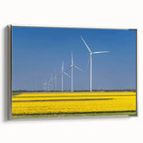 Framed canvas of a Dutch landscape painting in vivid colors, ideal for living room decor.