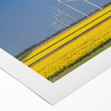 Art deco poster of a scenic European landscape in muted colors on rolled canvas, suitable for dining room wall art.