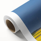 Art Deco poster of a serene Dutch canal scene on rolled canvas, ideal for nursery wall art or dining room decor.