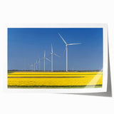 Extra large rolled print of a European scenery with vibrant floral elements, suited for art wall dining room.