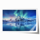 Rolled print of a European Norway scenery with muted earth tones, ideal for dining room wall art.