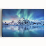 Black and white photograph of a Norwegian landscape on stretched canvas, ideal for kitchen wall art or bedroom ambiance.