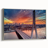 Landscape art painting of a European scenery on framed canvas.