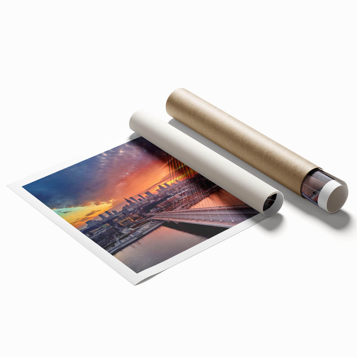 Extra large rolled print featuring a vibrant floral scene in Poland, ideal for classy bathroom wall art.