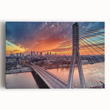 Black and white photograph of a European cityscape on stretched canvas, suited for kitchen or bedroom wall art.