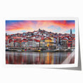Extra large rolled print of Porto, Portugal scenery with vibrant hues, ideal for dining room wall art.