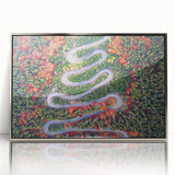 Framed acrylic print of a Romanian landscape in muted earth tones, ideal for modern art wall decor.