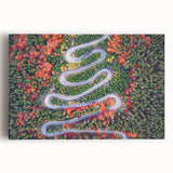 Black and white stretched canvas of a Romanian landscape, ideal for kitchen wall art or bedroom decor.