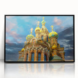 Large abstract wall art depicting a stylized St.