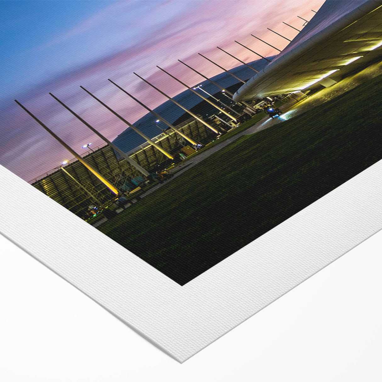 Art Deco poster of Sochi landscape, featuring muted earth tones on rolled canvas, suitable for dining room walls.
