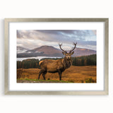 Extra large framed abstract print of a European landscape in muted earth tones, ideal for living room decor.