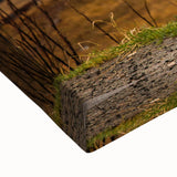 Black and white landscape art painting of Scottish scenery on large stretched canvas, ideal for bedroom wall decor.