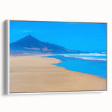 Vintage poster art of a scenic European landscape on extra large framed canvas.